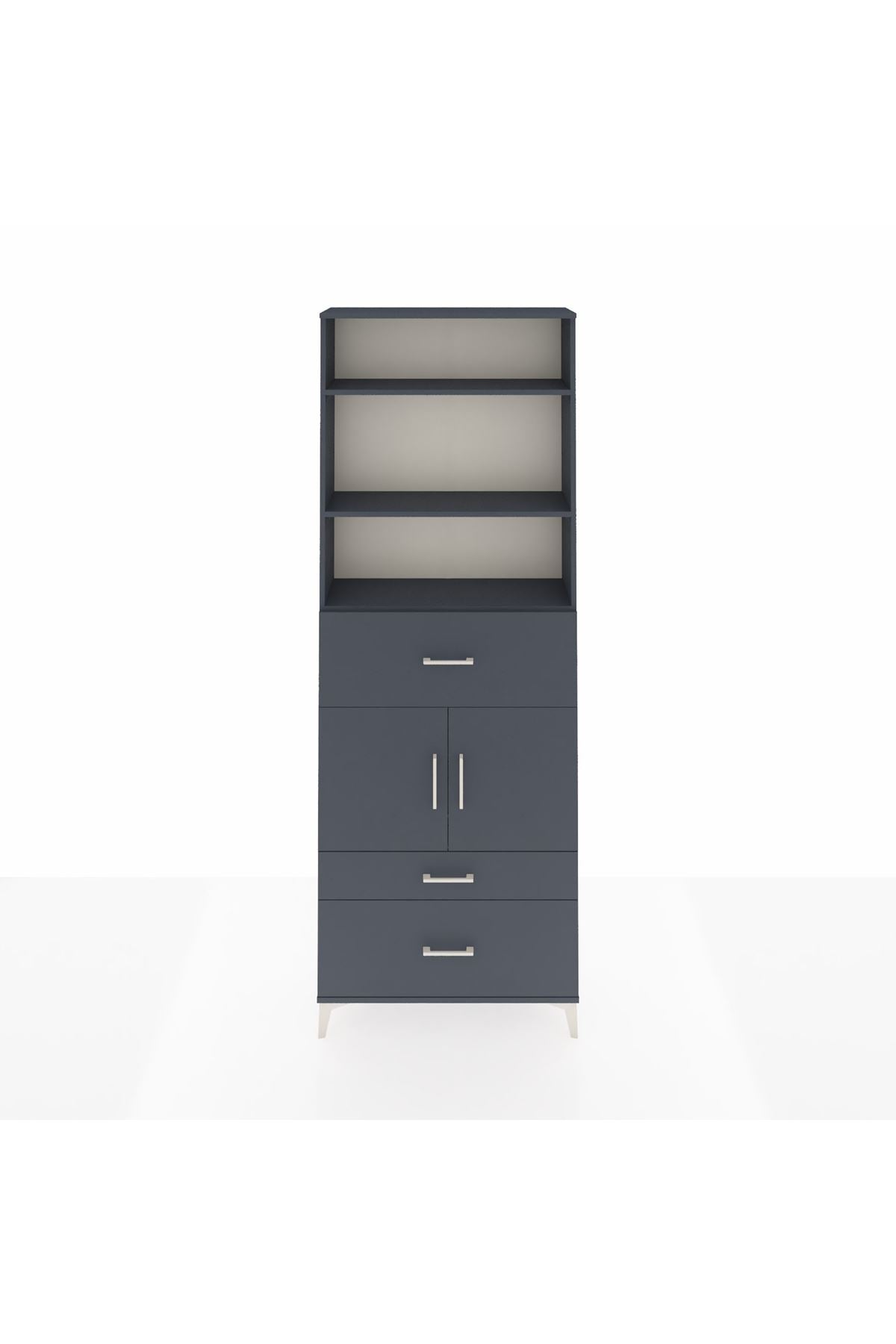 Arges Dolap 4 Raflı 3 Çekmeceli 2 Kapaklı 88x30x243 - S33M168V5A