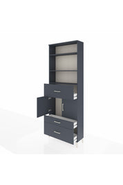 Arges Dolap 4 Raflı 3 Çekmeceli 2 Kapaklı 88x30x243 - S33M168V5A