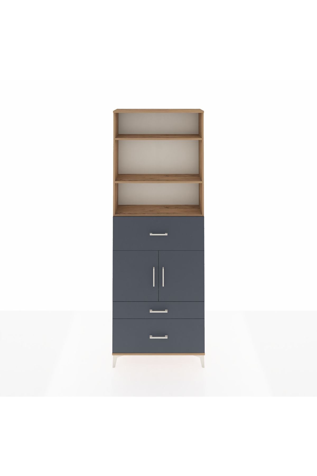 Arges Dolap 4 Raflı 3 Çekmeceli 2 Kapaklı 88x30x243 - S33M168V8A