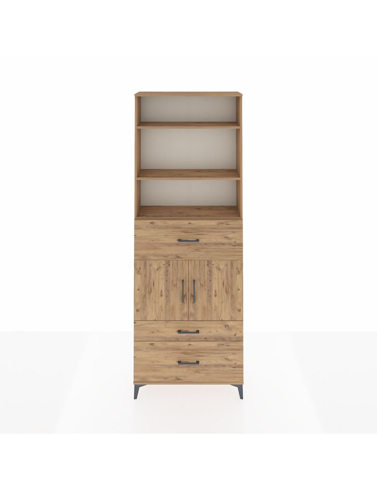 Arges Dolap 4 Raflı 3 Çekmeceli 2 Kapaklı 88x30x243 - S33M168V9A