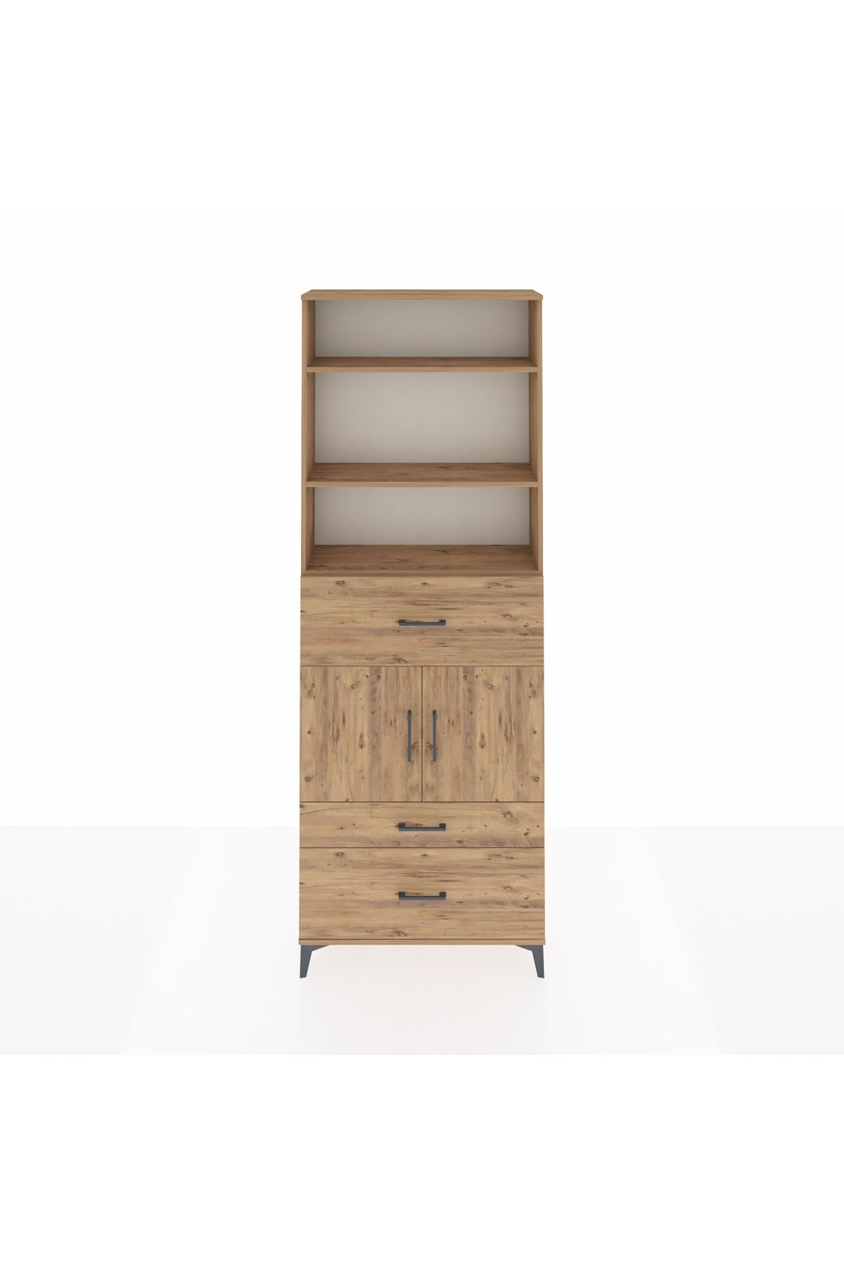 Arges Dolap 4 Raflı 3 Çekmeceli 2 Kapaklı 88x30x243 - S33M168V9A