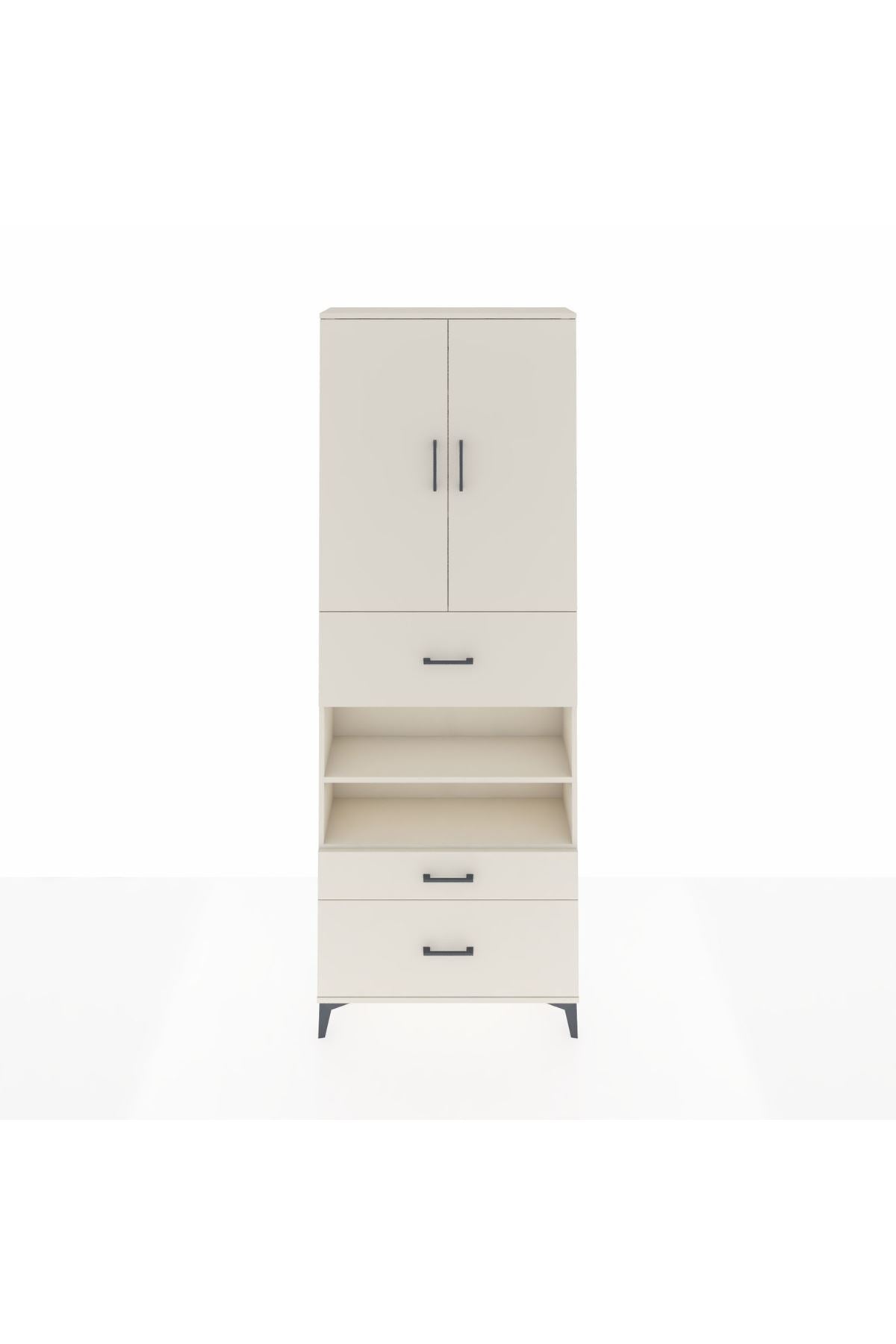 Arges Dolap 5 Raflı 3 Çekmeceli 2 Kapaklı 88x30x243 - S33M169V1A