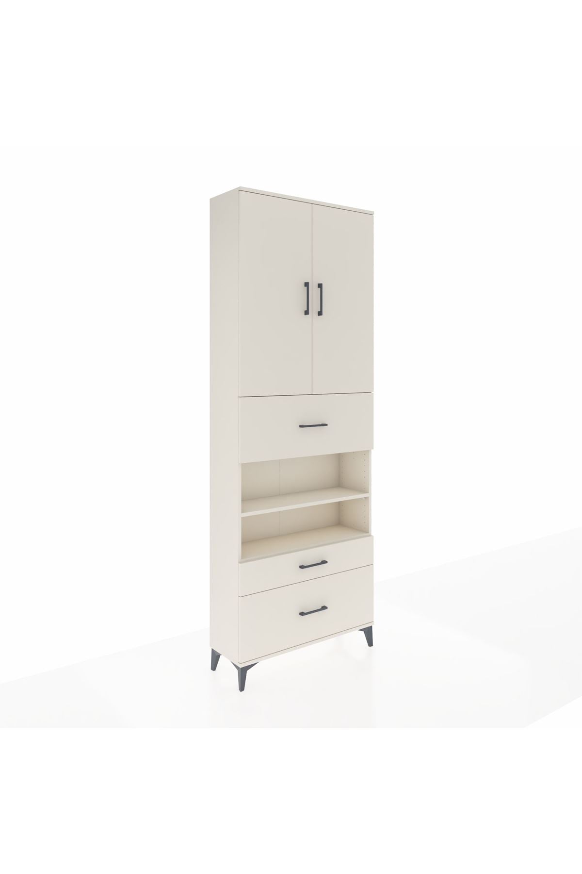 Arges Dolap 5 Raflı 3 Çekmeceli 2 Kapaklı 88x30x243 - S33M169V1A