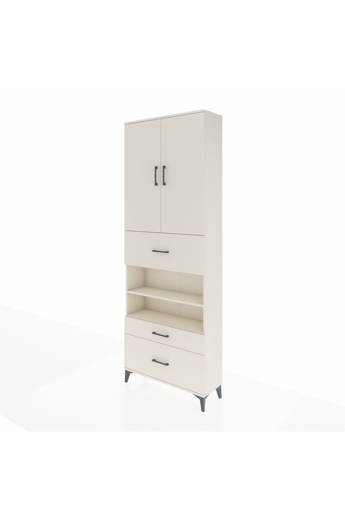 Arges Dolap 5 Raflı 3 Çekmeceli 2 Kapaklı 88x30x243 - S33M169V1A