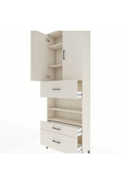 Arges Dolap 5 Raflı 3 Çekmeceli 2 Kapaklı 88x30x243 - S33M169V1A
