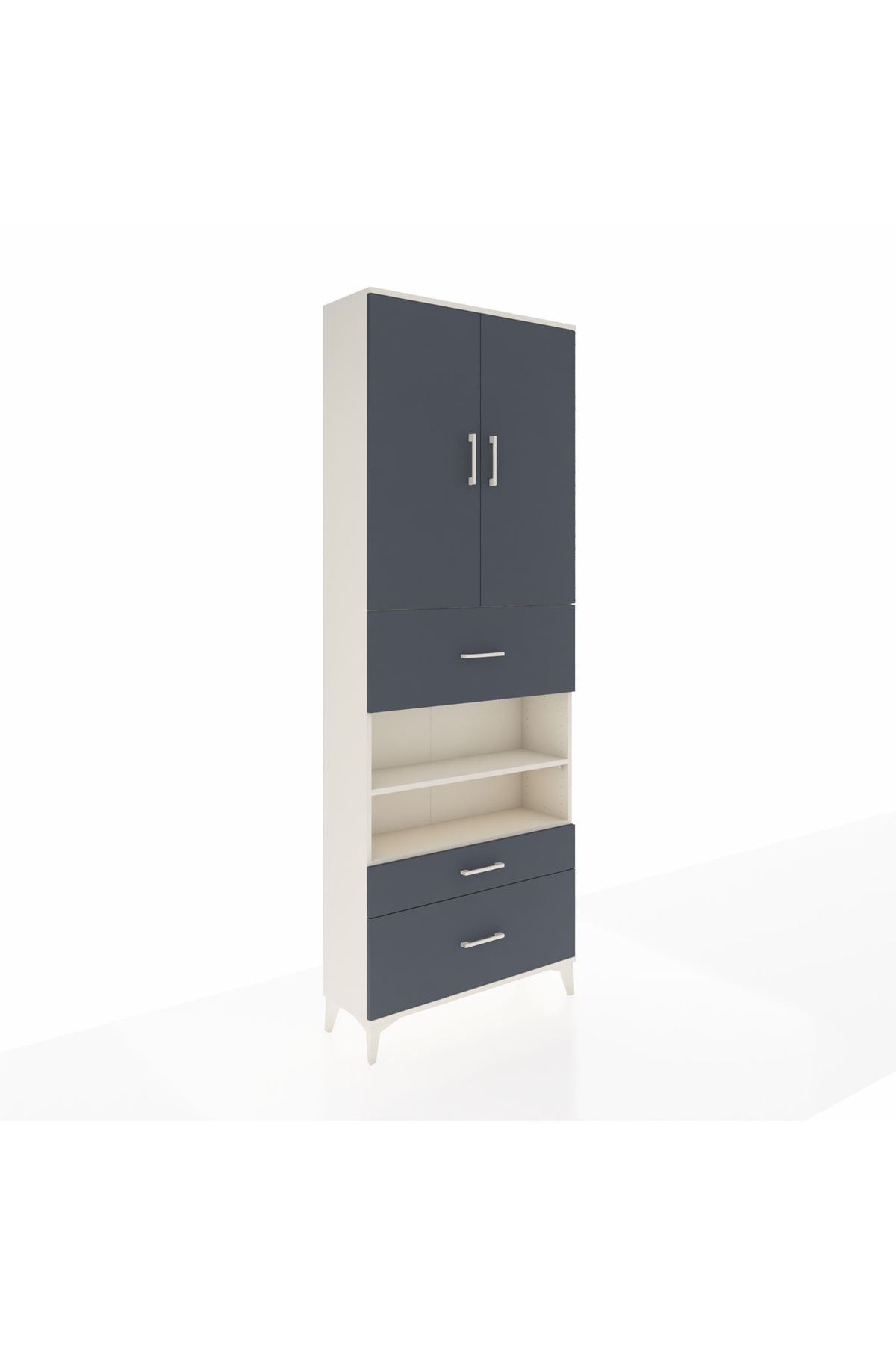 Arges Dolap 5 Raflı 3 Çekmeceli 2 Kapaklı 88x30x243 - S33M169V2A
