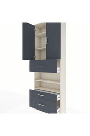 Arges Dolap 5 Raflı 3 Çekmeceli 2 Kapaklı 88x30x243 - S33M169V2A