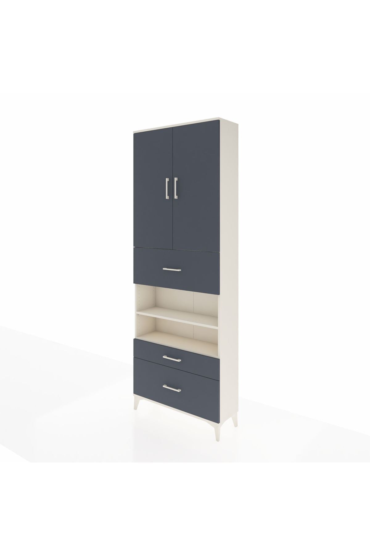 Arges Dolap 5 Raflı 3 Çekmeceli 2 Kapaklı 88x30x243 - S33M169V2A