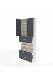 Arges Dolap 5 Raflı 3 Çekmeceli 2 Kapaklı 88x30x243 - S33M169V2A