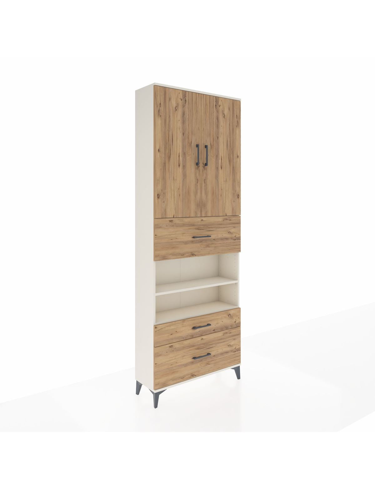 Arges Dolap 5 Raflı 3 Çekmeceli 2 Kapaklı 88x30x243 - S33M169V3A