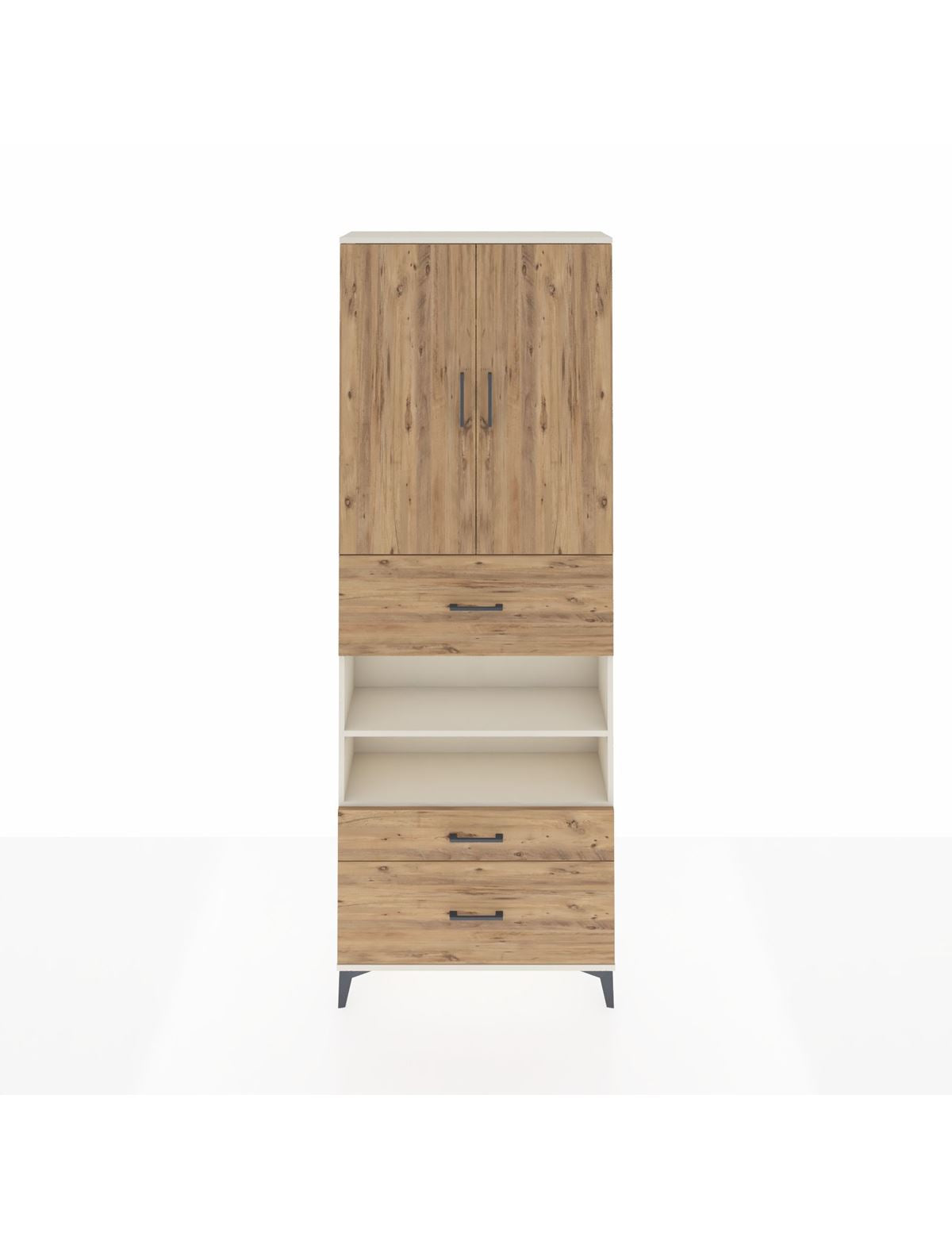 Arges Dolap 5 Raflı 3 Çekmeceli 2 Kapaklı 88x30x243 - S33M169V3A