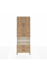Arges Dolap 5 Raflı 3 Çekmeceli 2 Kapaklı 88x30x243
