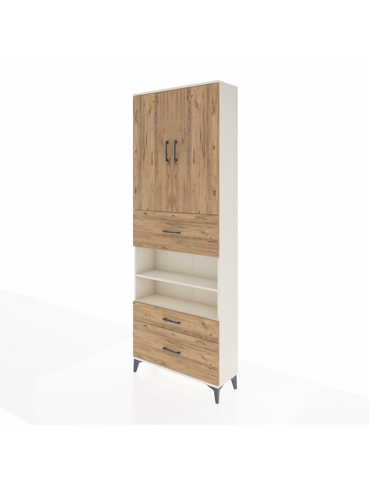 Arges Dolap 5 Raflı 3 Çekmeceli 2 Kapaklı 88x30x243 - S33M169V3A
