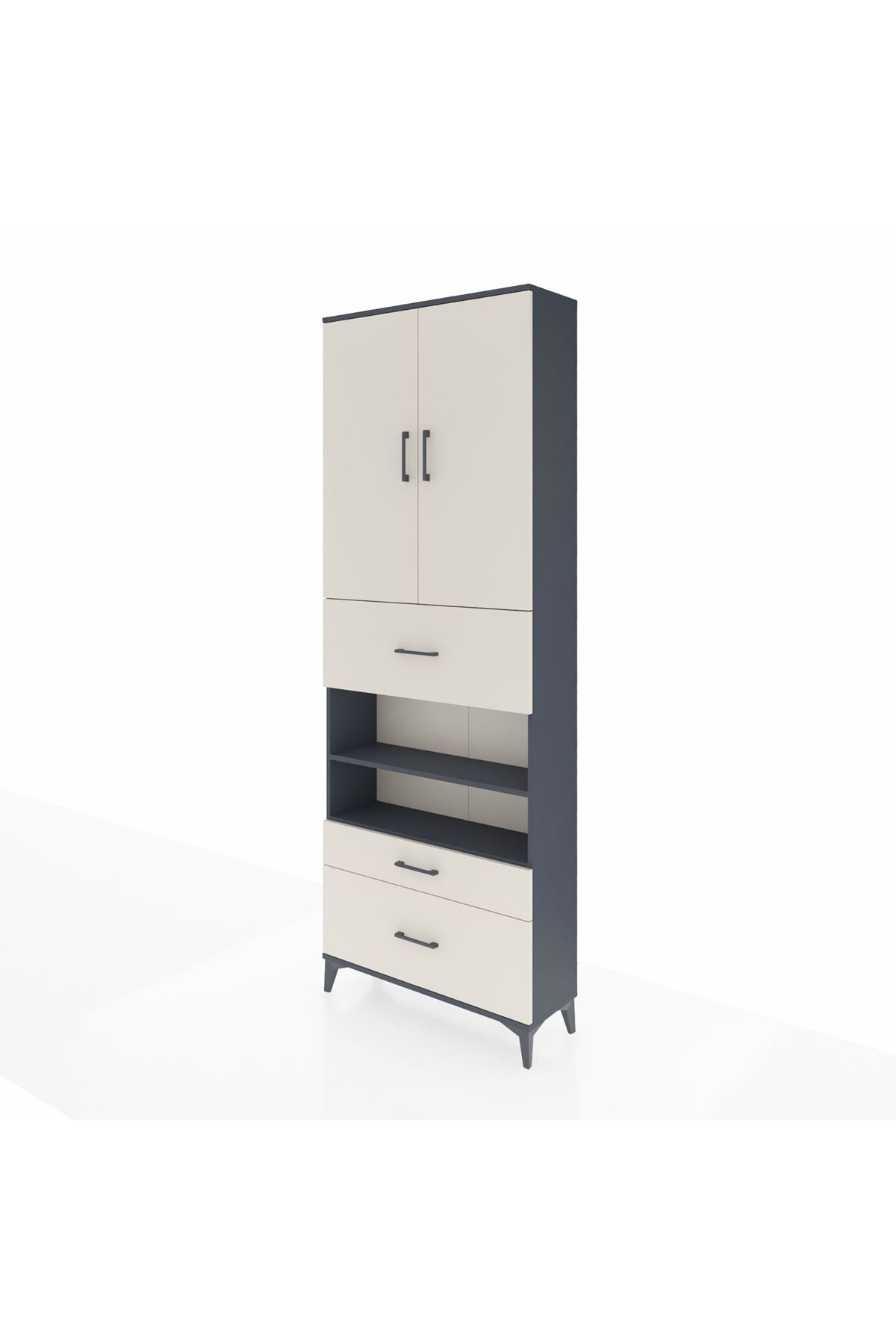 Arges Dolap 5 Raflı 3 Çekmeceli 2 Kapaklı 88x30x243 - S33M169V4A