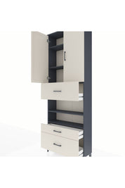 Arges Dolap 5 Raflı 3 Çekmeceli 2 Kapaklı 88x30x243 - S33M169V4A
