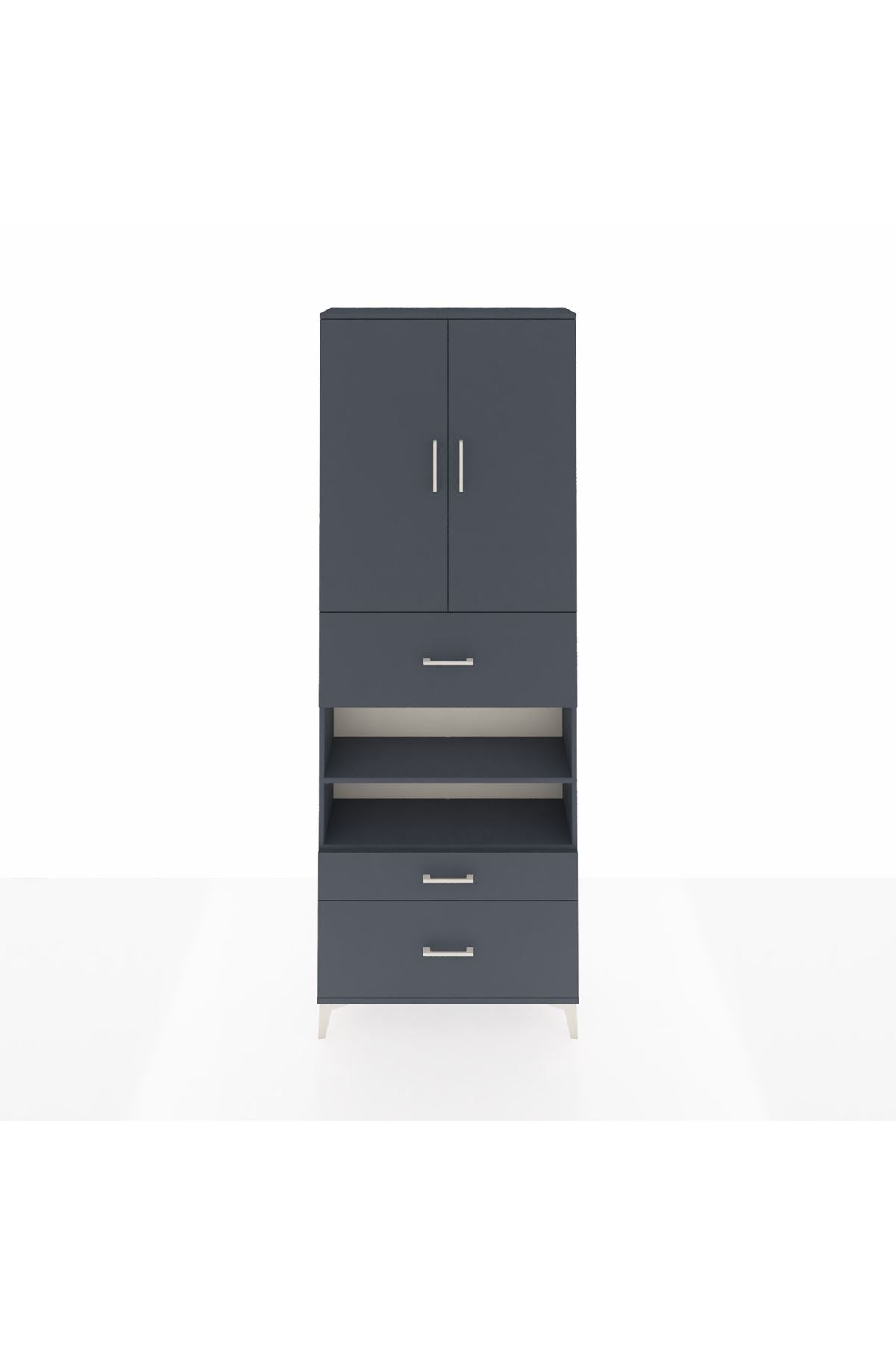 Arges Dolap 5 Raflı 3 Çekmeceli 2 Kapaklı 88x30x243 - S33M169V5A