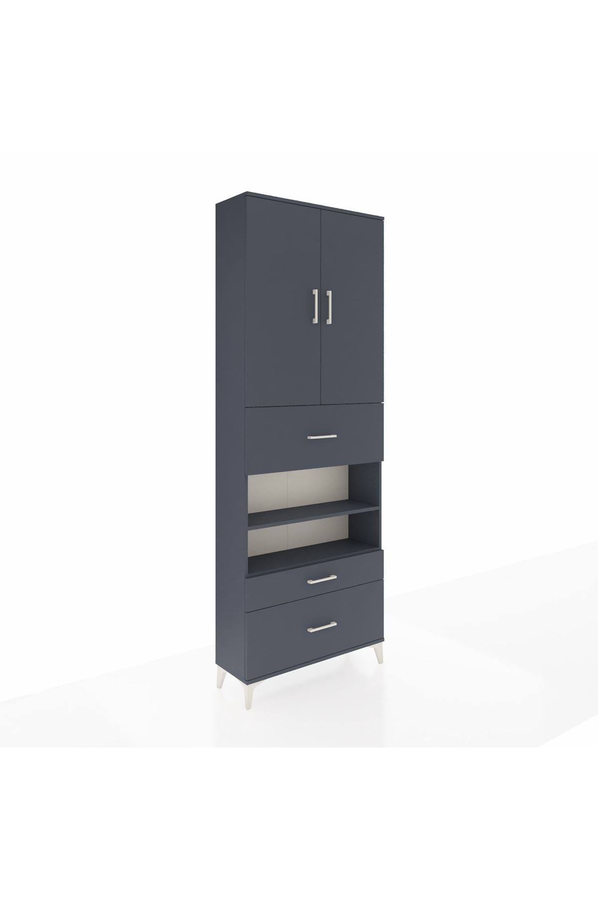 Arges Dolap 5 Raflı 3 Çekmeceli 2 Kapaklı 88x30x243 - S33M169V5A
