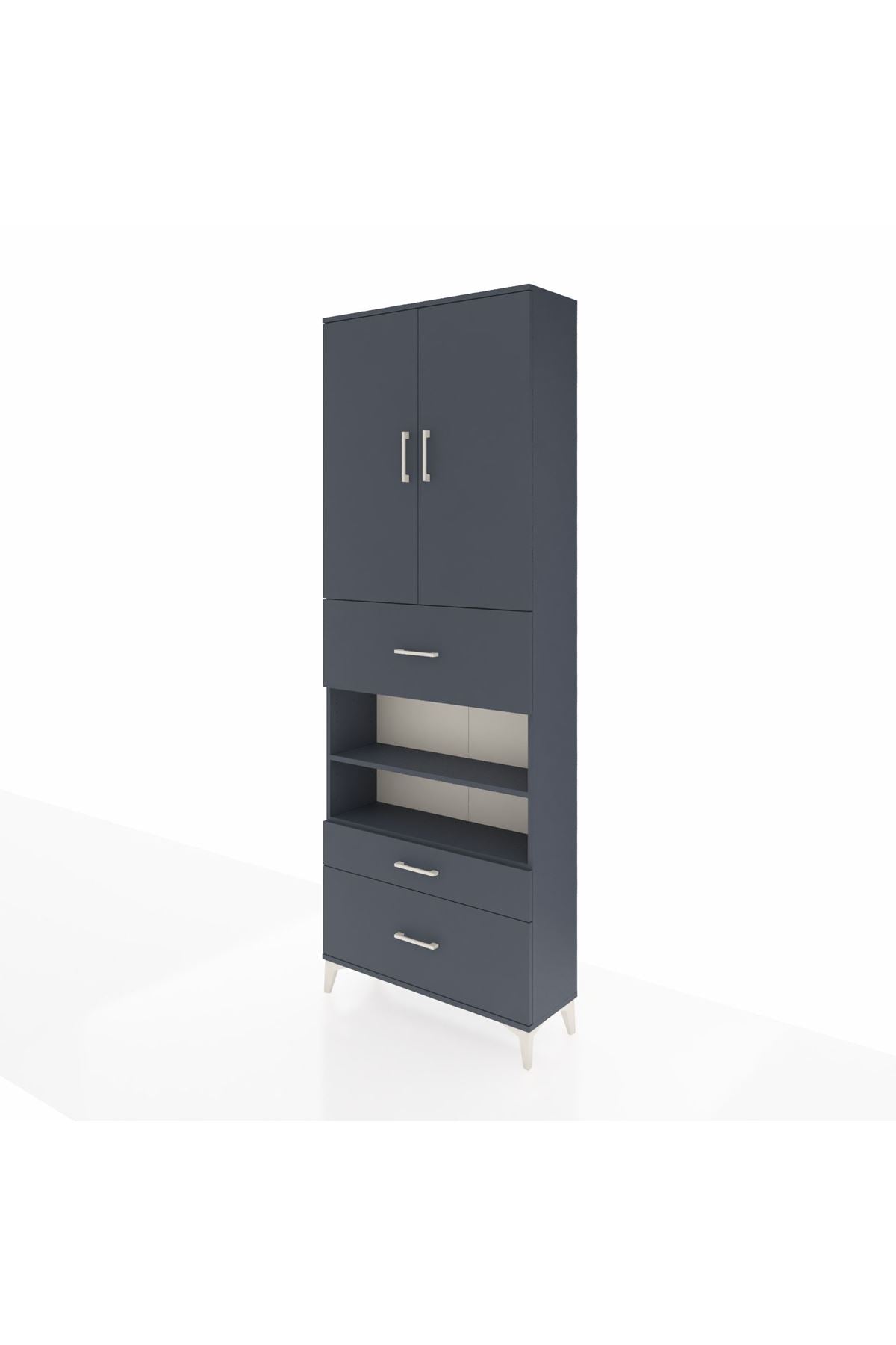 Arges Dolap 5 Raflı 3 Çekmeceli 2 Kapaklı 88x30x243 - S33M169V5A