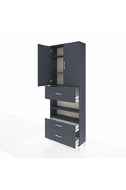 Arges Dolap 5 Raflı 3 Çekmeceli 2 Kapaklı 88x30x243 - S33M169V5A