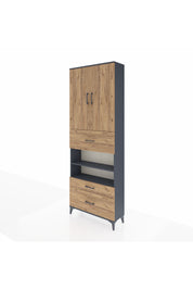 Arges Dolap 5 Raflı 3 Çekmeceli 2 Kapaklı 88x30x243 - S33M169V6A
