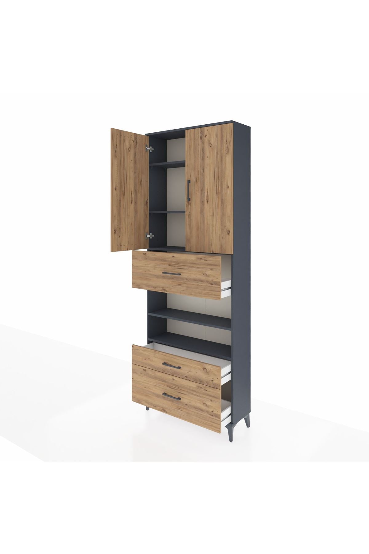 Arges Dolap 5 Raflı 3 Çekmeceli 2 Kapaklı 88x30x243 - S33M169V6A