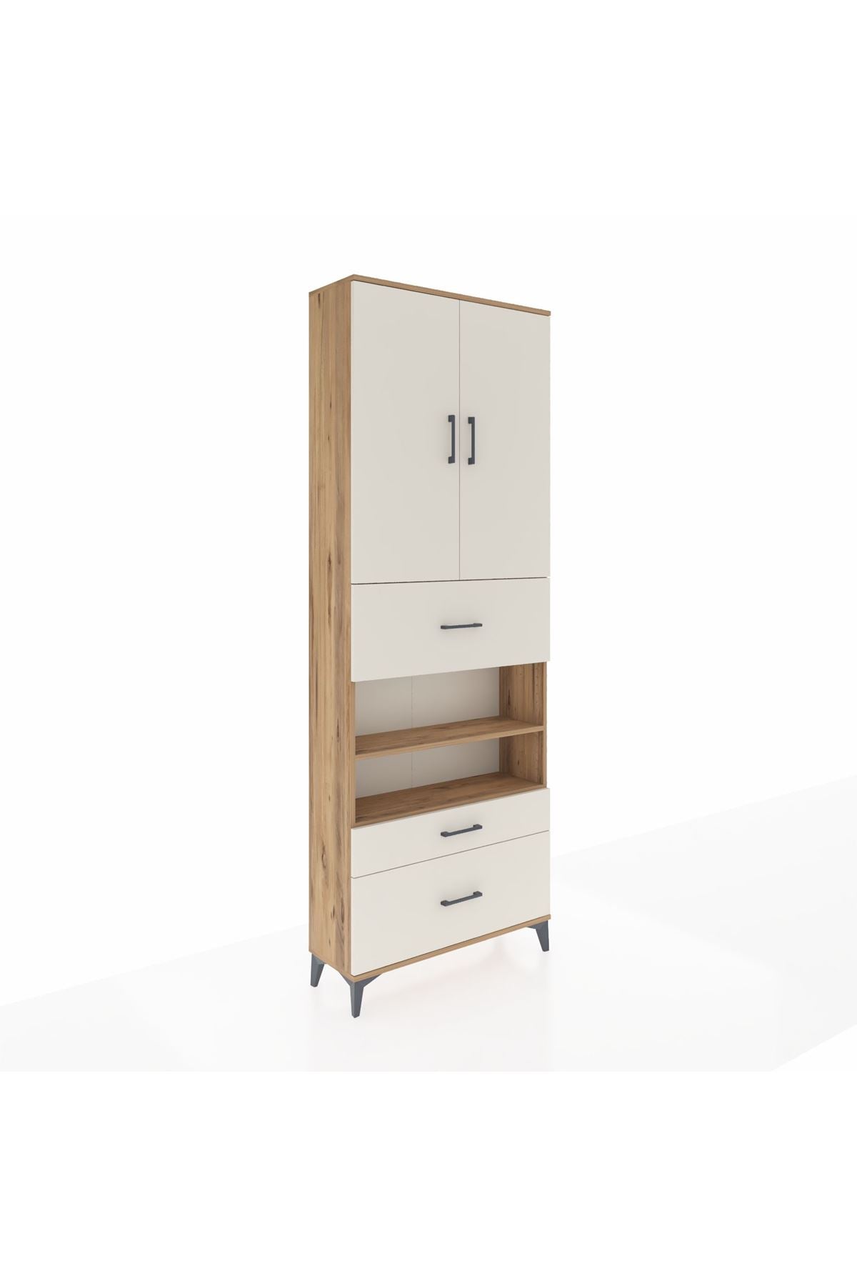 Arges Dolap 5 Raflı 3 Çekmeceli 2 Kapaklı 88x30x243 - S33M169V7A