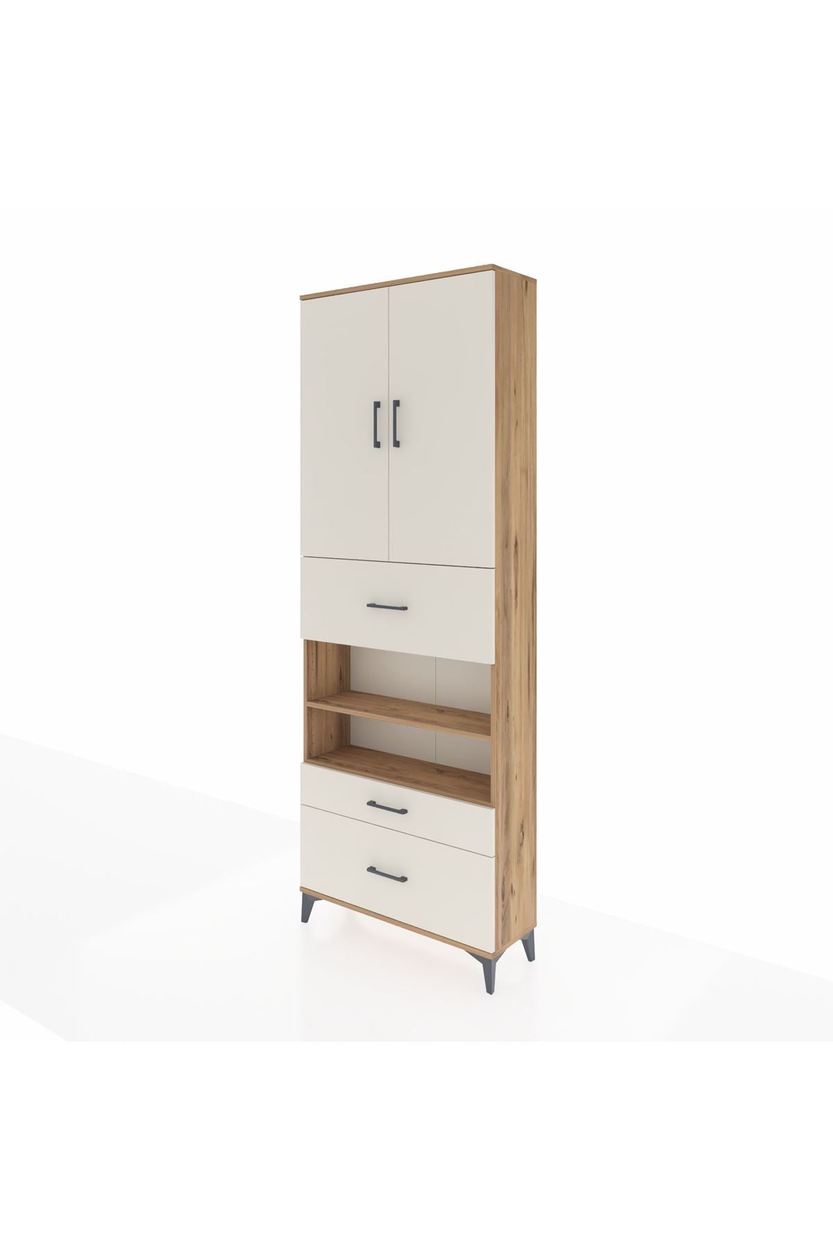 Arges Dolap 5 Raflı 3 Çekmeceli 2 Kapaklı 88x30x243 - S33M169V7A