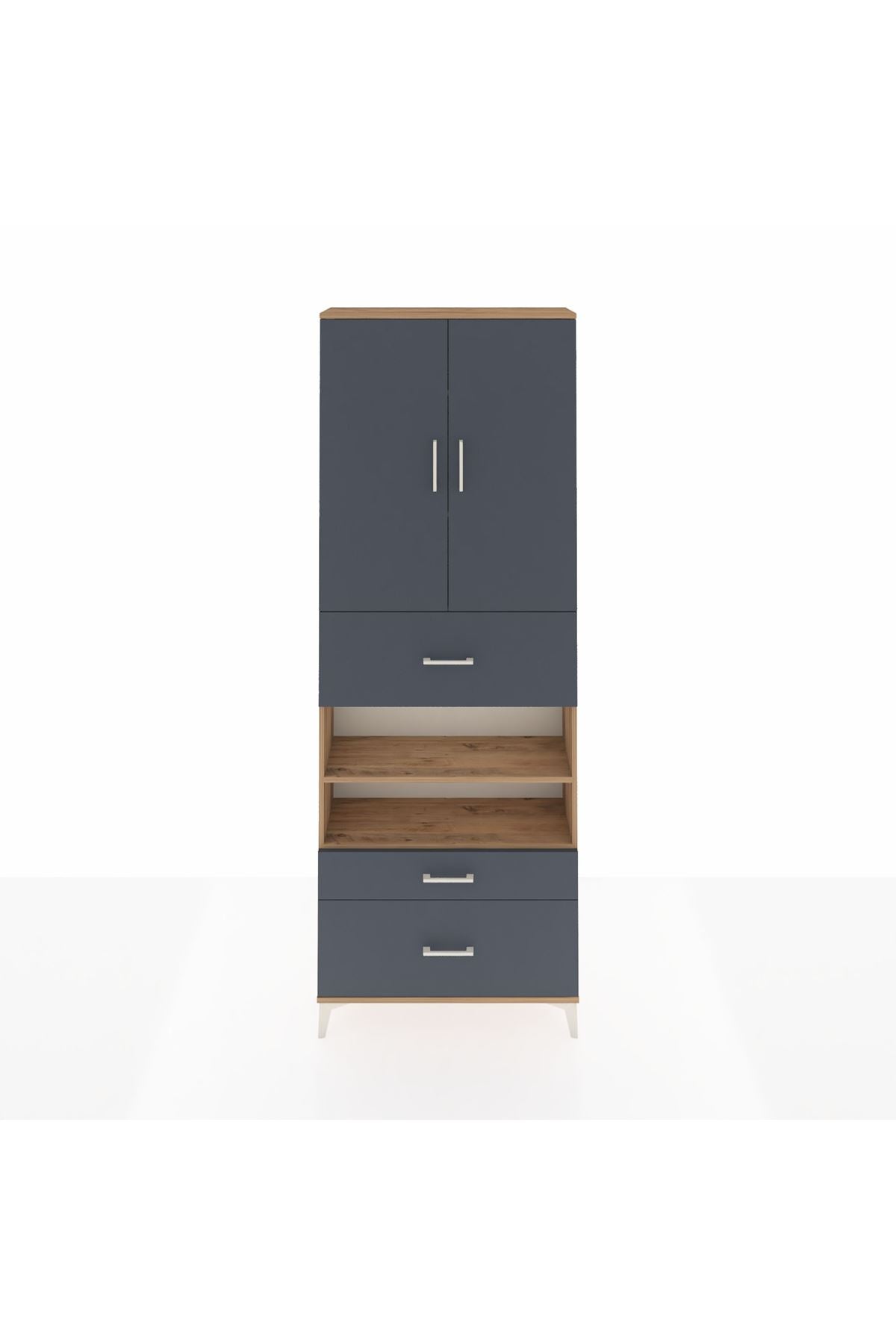 Arges Dolap 5 Raflı 3 Çekmeceli 2 Kapaklı 88x30x243 - S33M169V8A