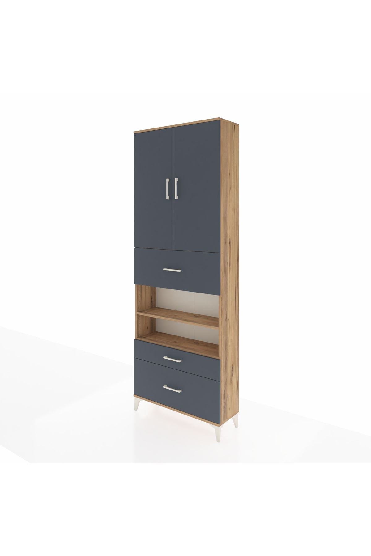 Arges Dolap 5 Raflı 3 Çekmeceli 2 Kapaklı 88x30x243 - S33M169V8A