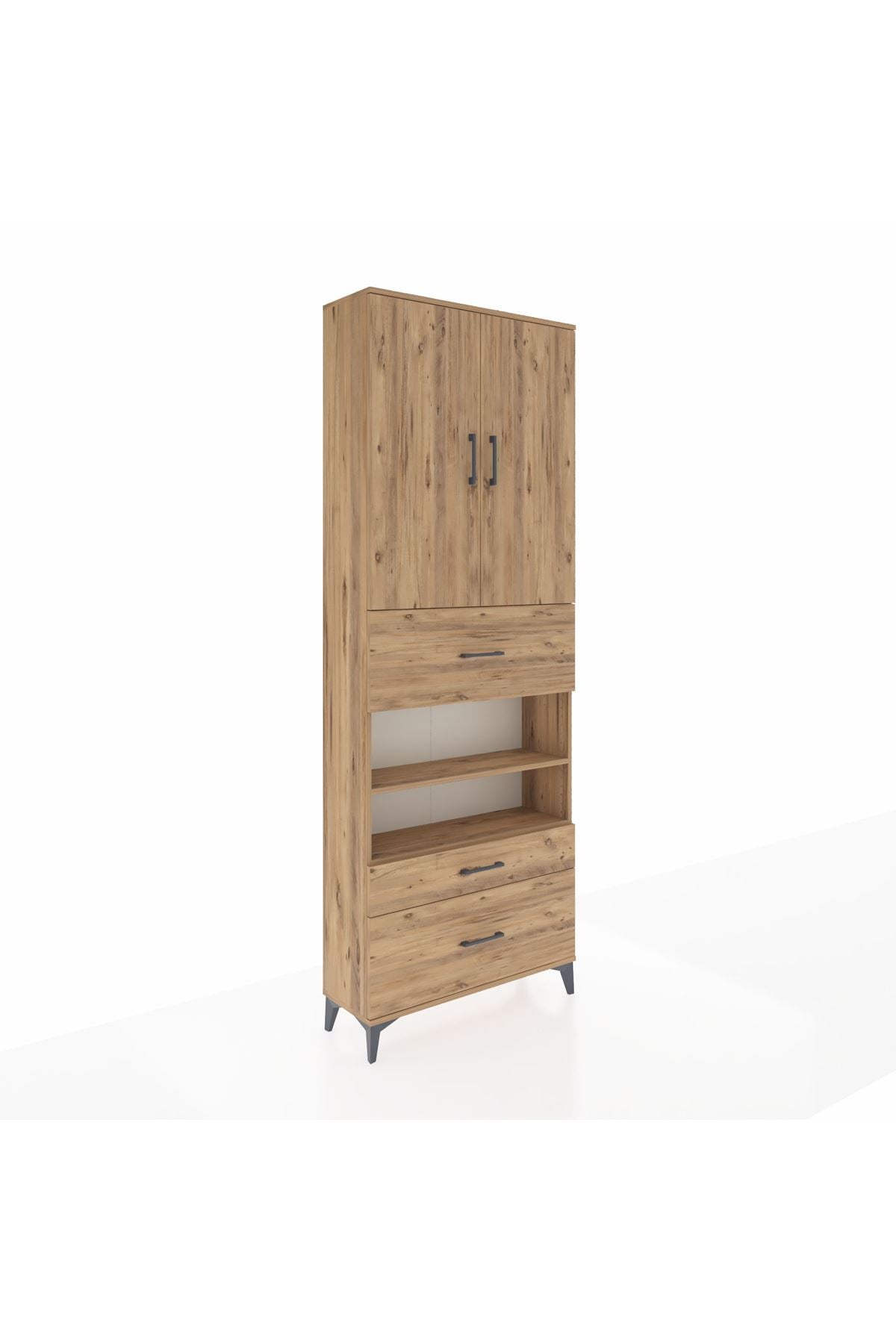 Arges Dolap 5 Raflı 3 Çekmeceli 2 Kapaklı 88x30x243 - S33M169V9A