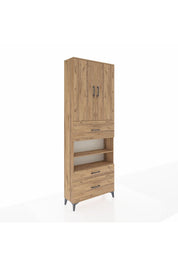 Arges Dolap 5 Raflı 3 Çekmeceli 2 Kapaklı 88x30x243 - S33M169V9A