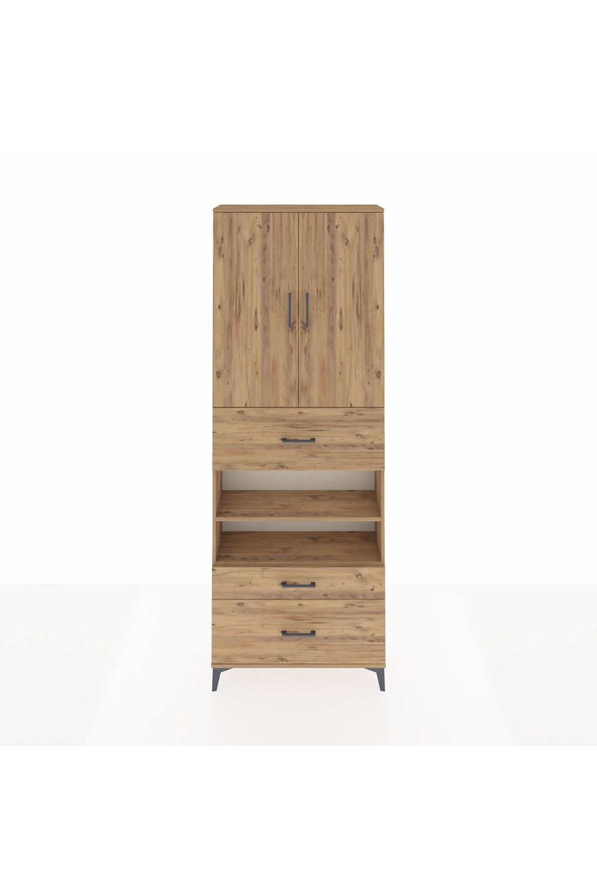 Arges Dolap 5 Raflı 3 Çekmeceli 2 Kapaklı 88x30x243 - S33M169V9A