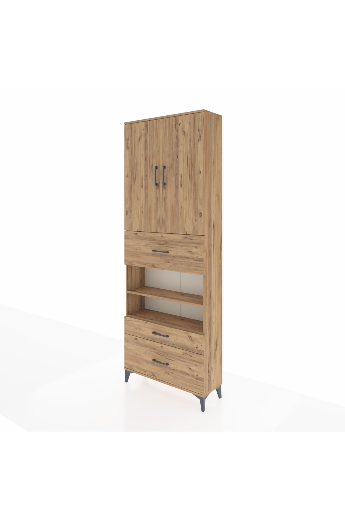 Arges Dolap 5 Raflı 3 Çekmeceli 2 Kapaklı 88x30x243 - S33M169V9A