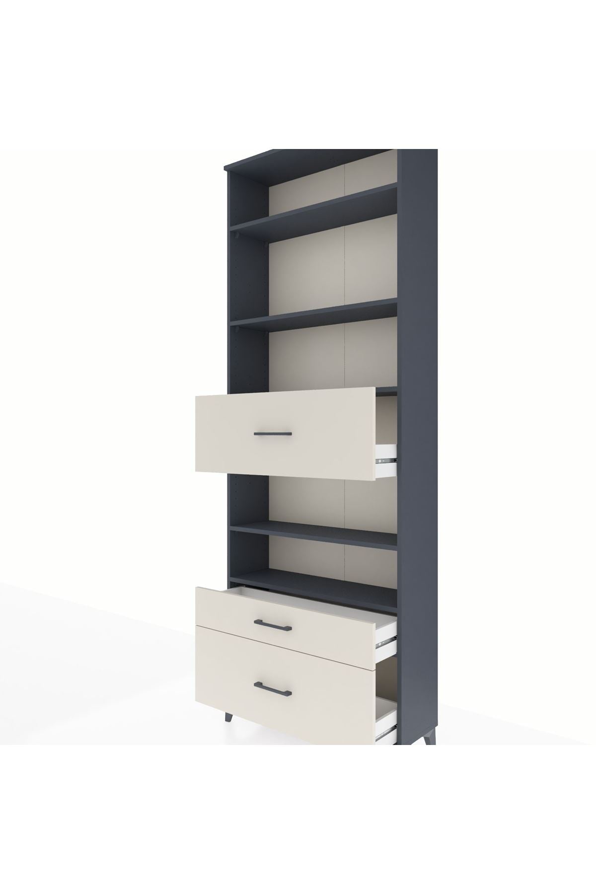 Arges Dolap 5 Raflı 3 Çekmeceli 88x30x243 - S33M170V4A