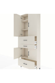 Arges Dolap 4 Raflı 3 Çekmeceli 4 Kapaklı 88x30x243 - S33M171V1A