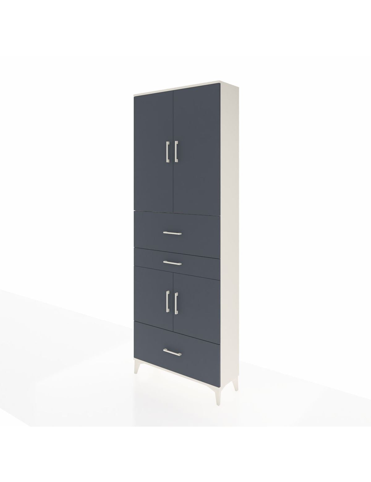 Arges Dolap 4 Raflı 3 Çekmeceli 4 Kapaklı 88x30x243 - S33M171V2A