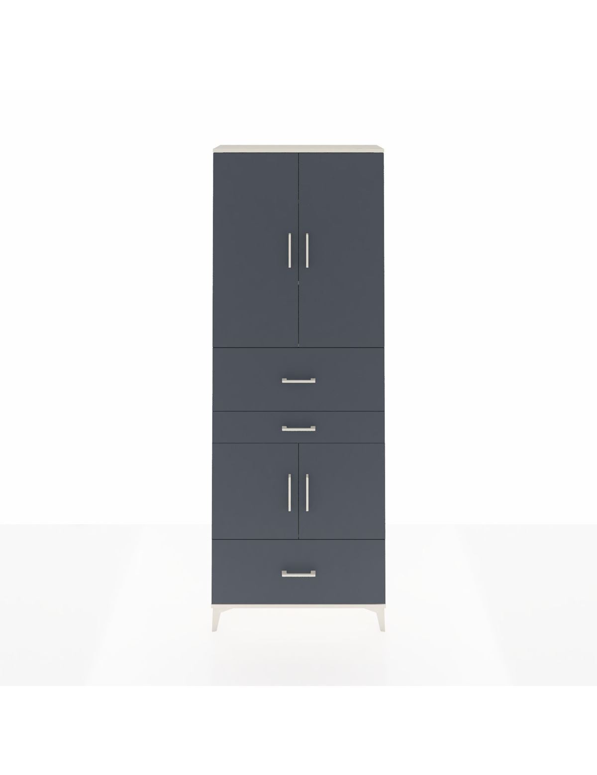 Arges Dolap 4 Raflı 3 Çekmeceli 4 Kapaklı 88x30x243 - S33M171V2A