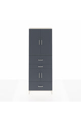 Arges Dolap 4 Raflı 3 Çekmeceli 4 Kapaklı 88x30x243