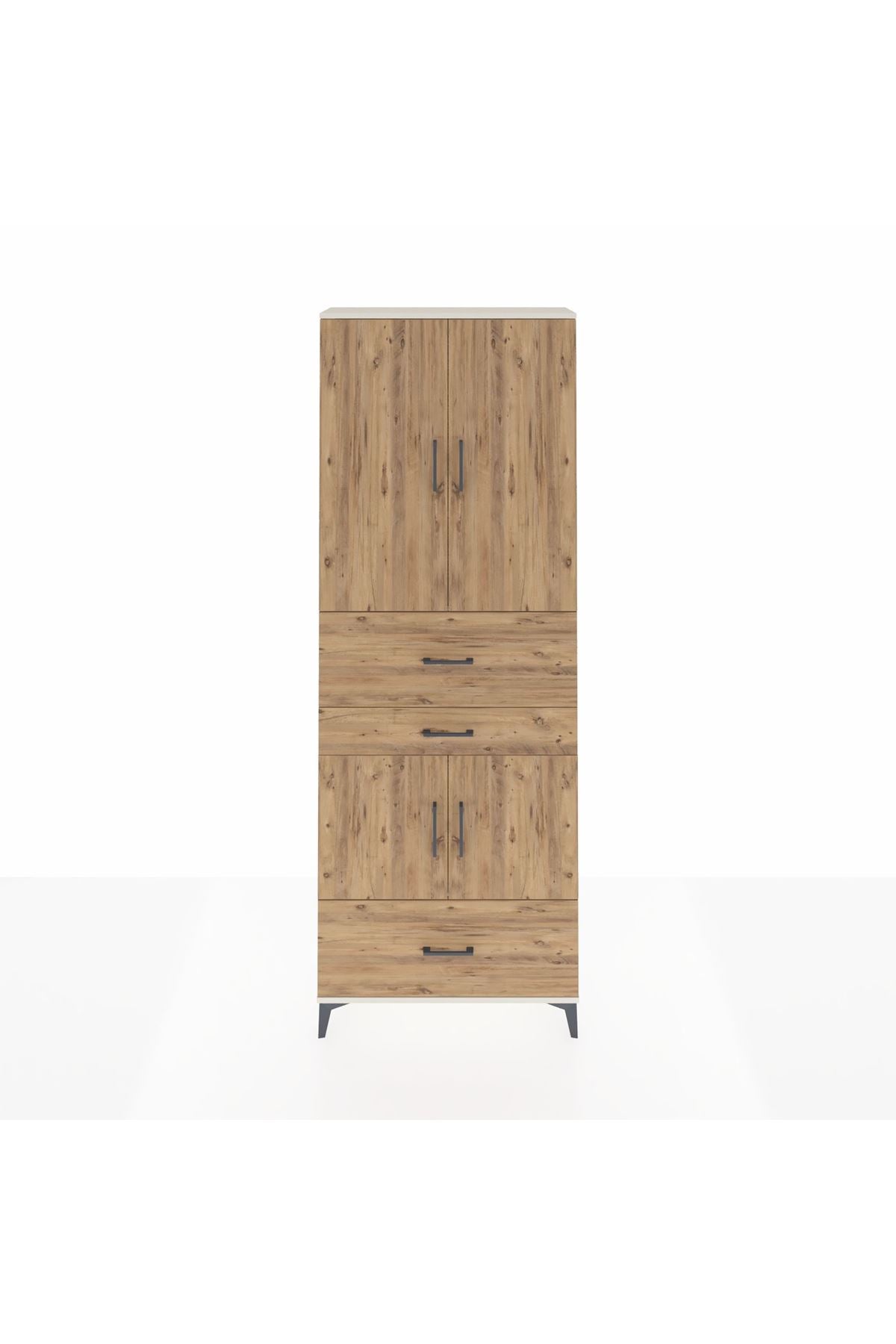 Arges Dolap 4 Raflı 3 Çekmeceli 4 Kapaklı 88x30x243 - S33M171V3A