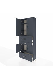 Arges Dolap 4 Raflı 3 Çekmeceli 4 Kapaklı 88x30x243 - S33M171V5A