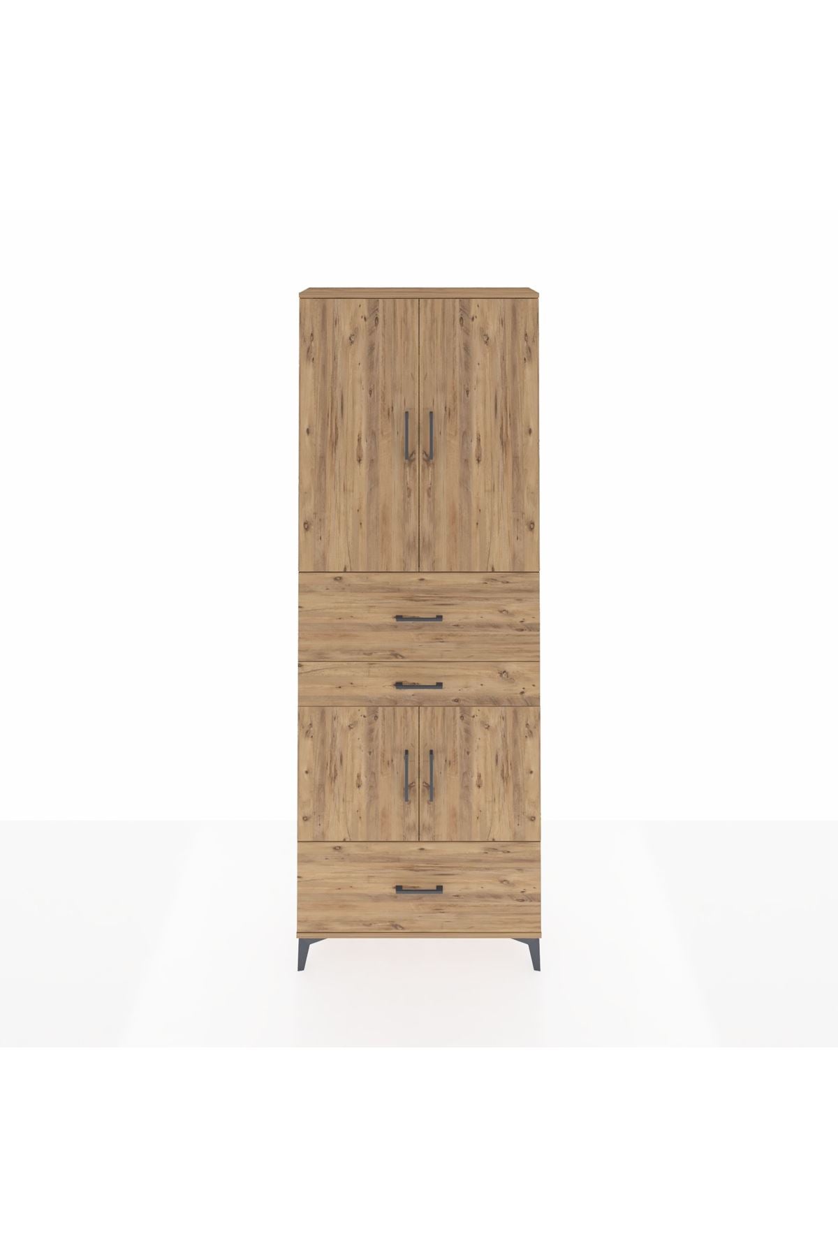 Arges Dolap 4 Raflı 3 Çekmeceli 4 Kapaklı 88x30x243 - S33M171V9A