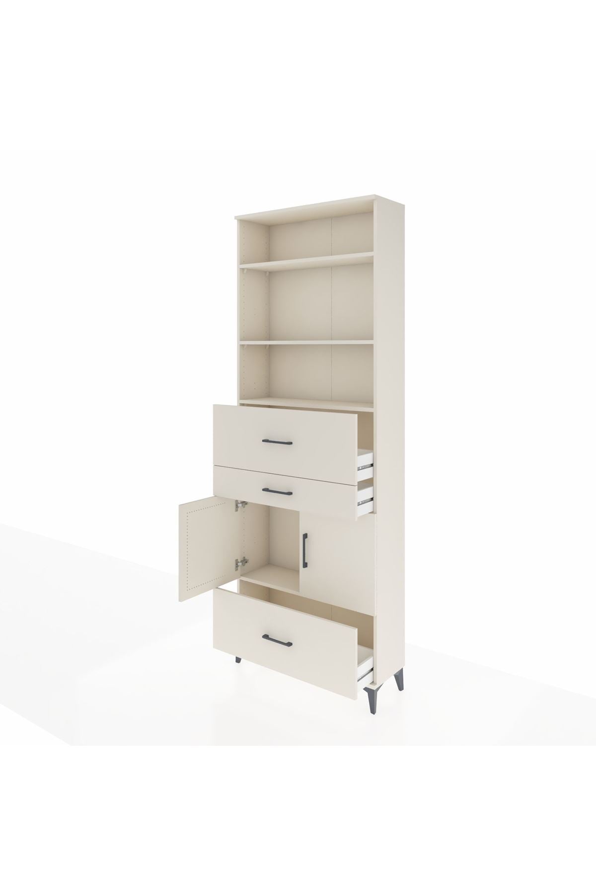 Arges Dolap 4 Raflı 3 Çekmeceli 2 Kapaklı 88x30x243 - S33M172V1A