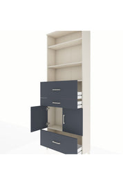 Arges Dolap 4 Raflı 3 Çekmeceli 2 Kapaklı 88x30x243 - S33M172V2A