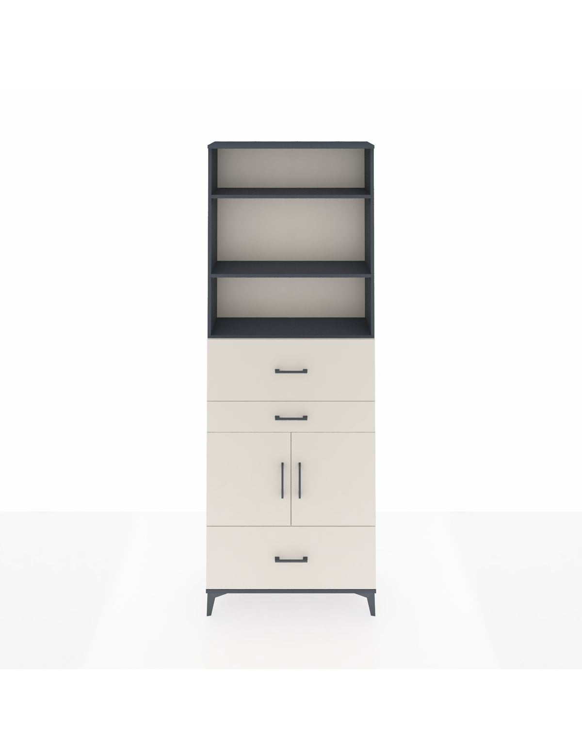 Arges Dolap 4 Raflı 3 Çekmeceli 2 Kapaklı 88x30x243 - S33M172V4A