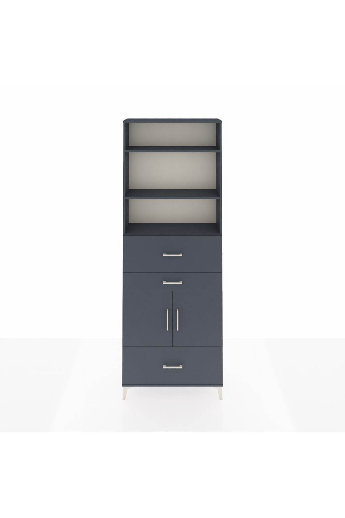 Arges Dolap 4 Raflı 3 Çekmeceli 2 Kapaklı 88x30x243 - S33M172V5A