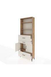 Arges Dolap 4 Raflı 3 Çekmeceli 2 Kapaklı 88x30x243 - S33M172V7A