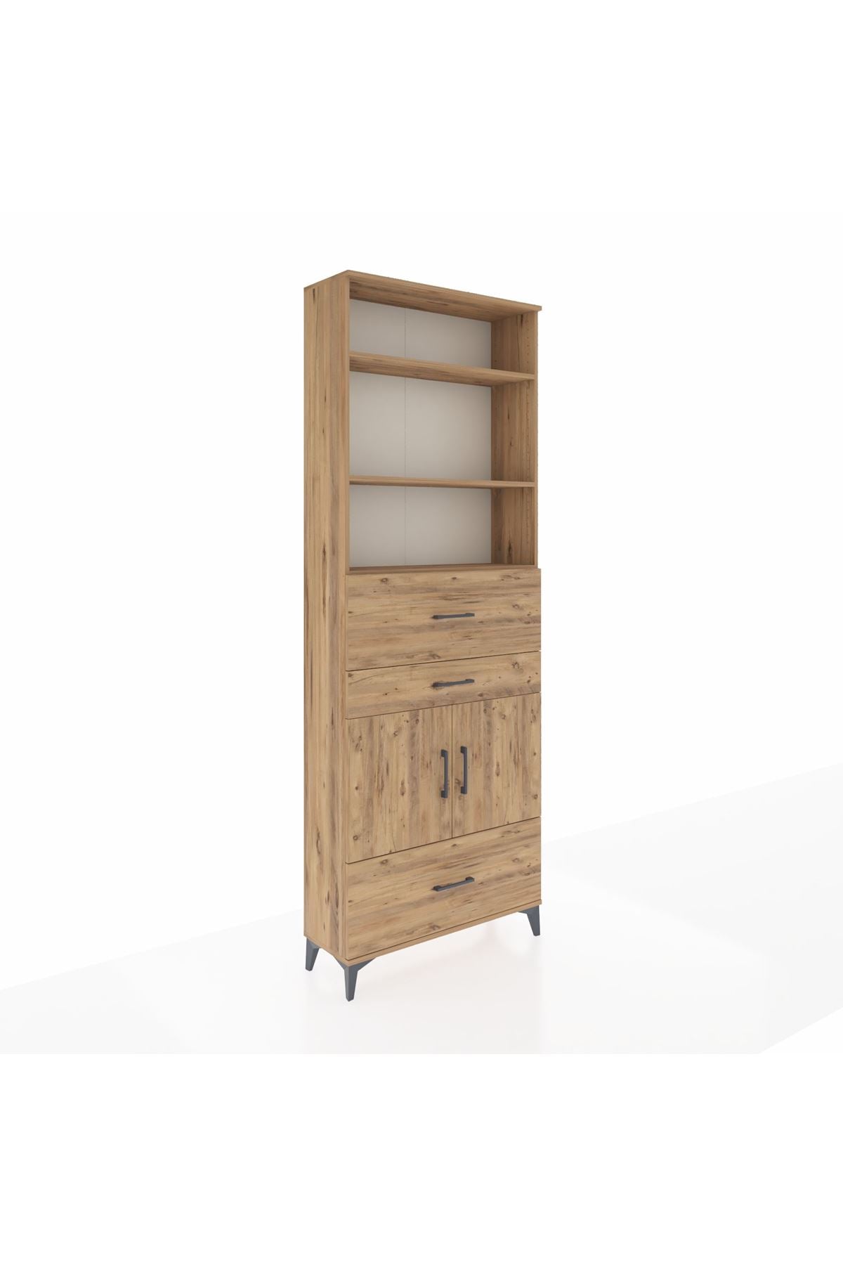 Arges Dolap 4 Raflı 3 Çekmeceli 2 Kapaklı 88x30x243 - S33M172V9A