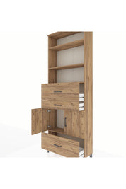 Arges Dolap 4 Raflı 3 Çekmeceli 2 Kapaklı 88x30x243 - S33M172V9A
