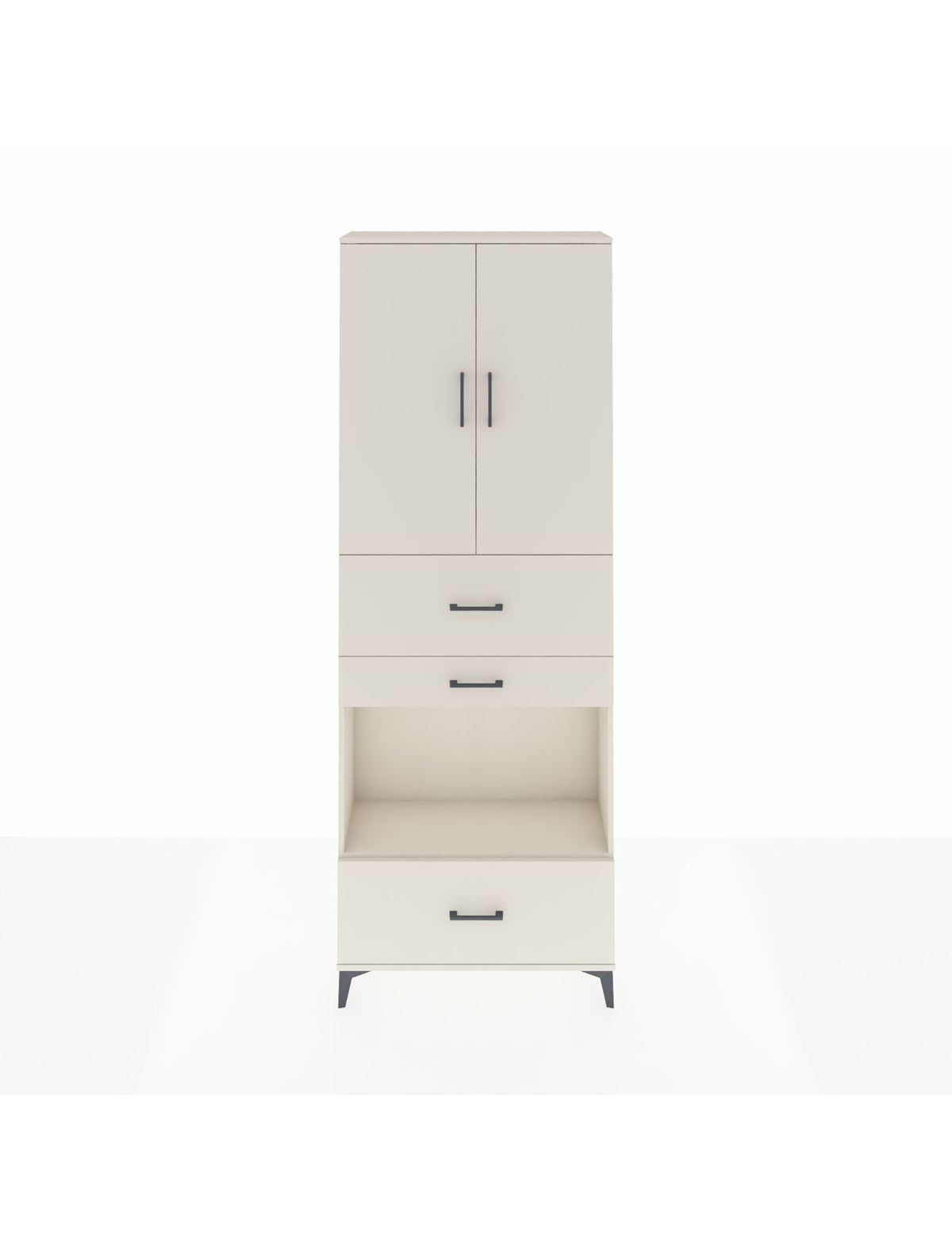 Arges Dolap 4 Raflı 3 Çekmeceli 2 Kapaklı 88x30x243 - S33M173V1A