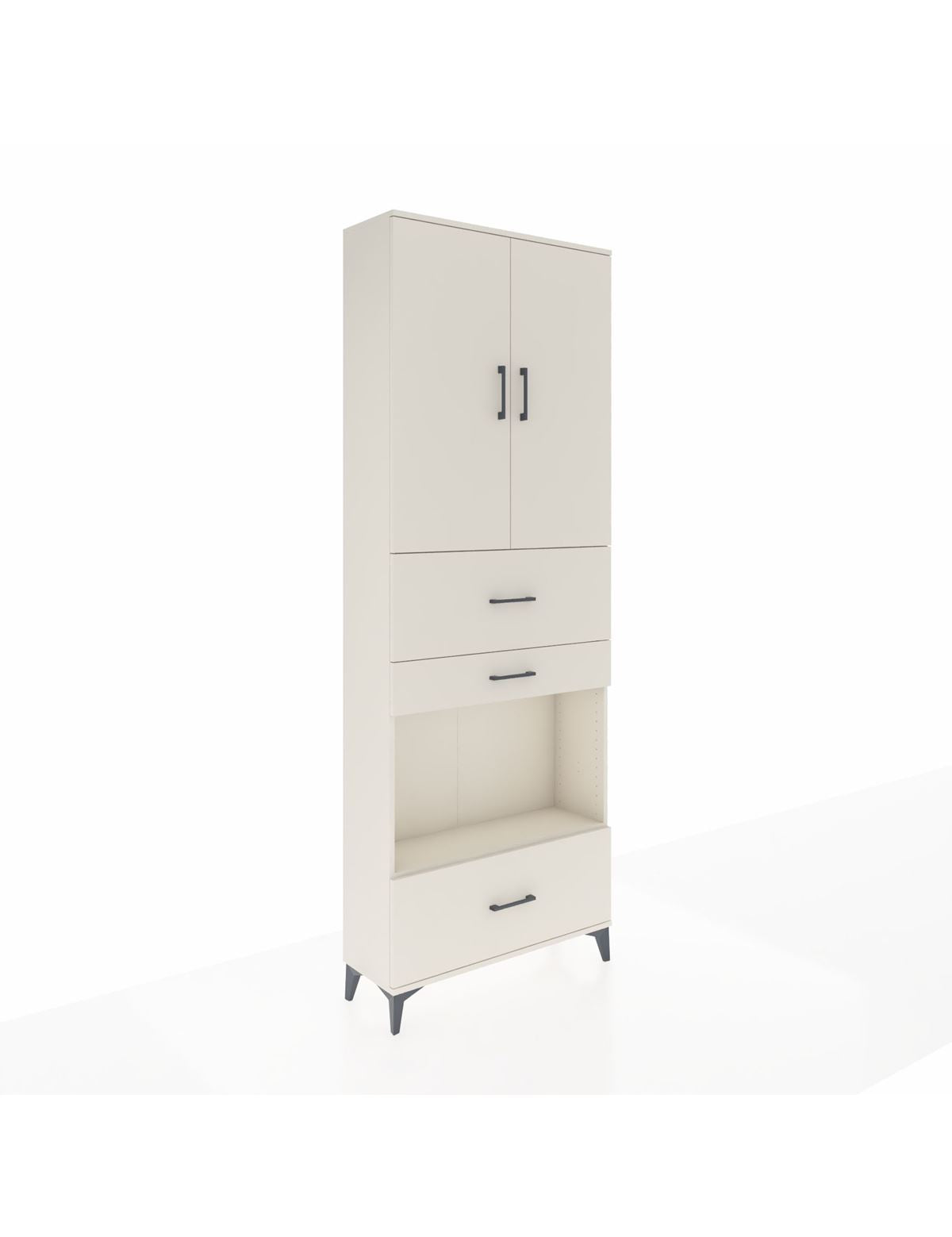 Arges Dolap 4 Raflı 3 Çekmeceli 2 Kapaklı 88x30x243 - S33M173V1A